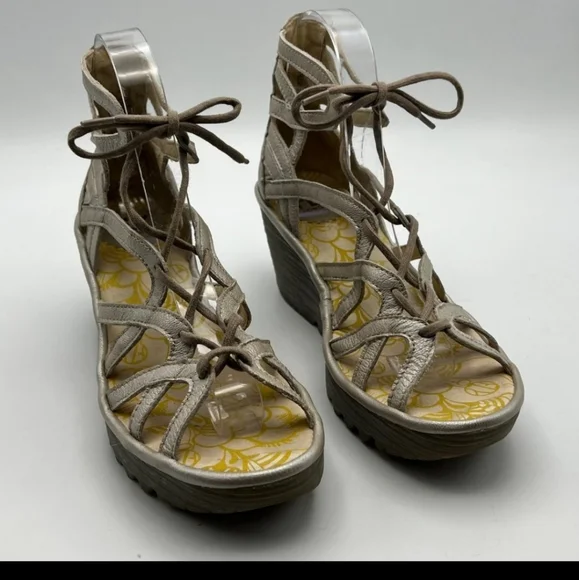 Fly London Shoes Fly London Yuke Wedge Gladiator Sandal Size 4 Us950 Poshmark